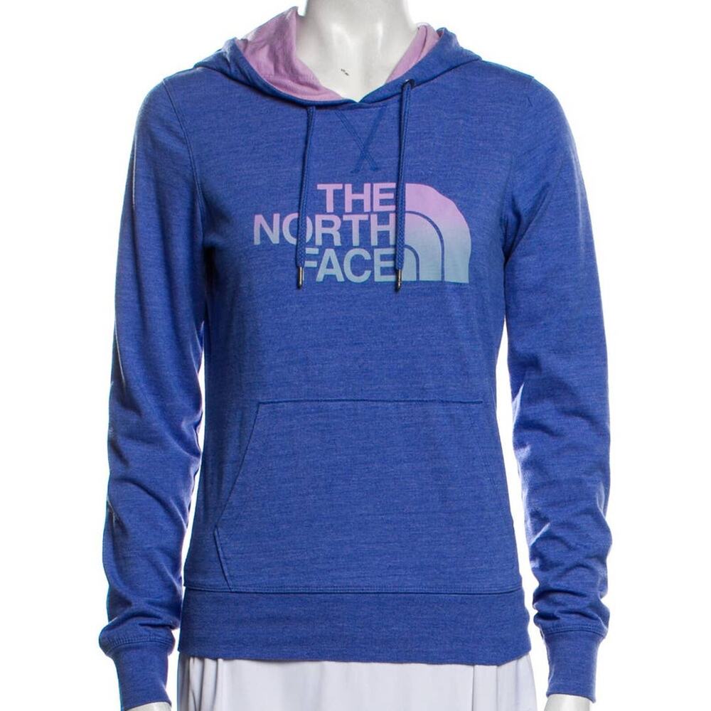 THE NORTH FACE Purple Graphic Print Hooded Pullover Sweatshirt Size Medium